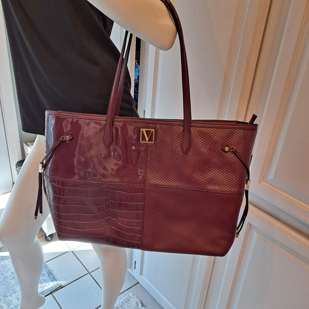 Victoria's Secret Burgundy Tote Bag